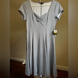 Be Bop Princess Seam Cinch Front Fit & Flare Dress Black Size L